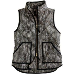 J. Crew Herringbone Puffer Vest